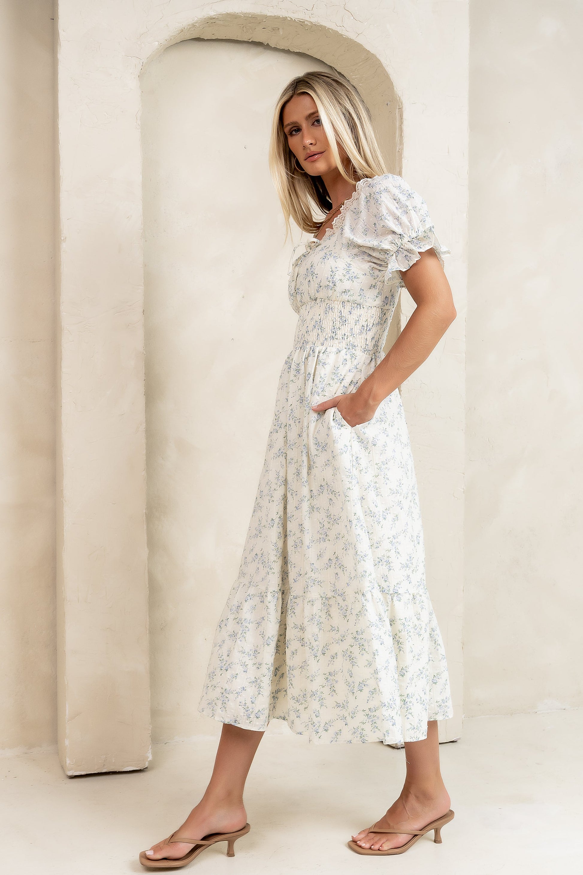 Travis Floral Midi Dress