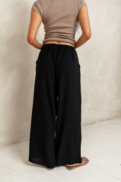 Salma Wide Leg Pants in Black