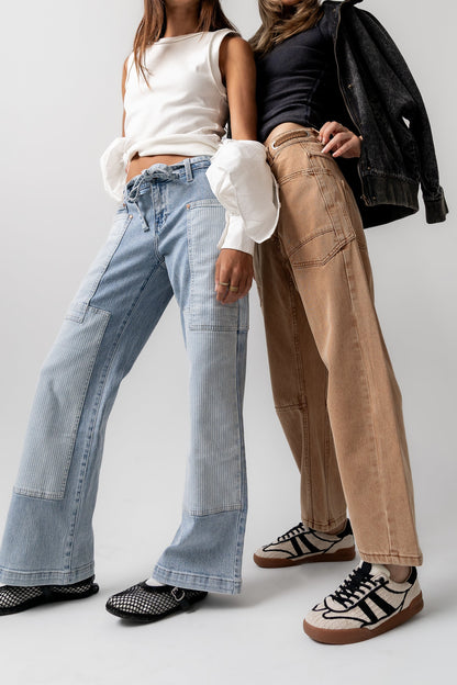 Jocelyn Barrel Jeans in Rust - FINAL SALE