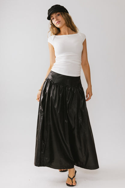 Benson Vegan Leather Maxi Skirt - FINAL SALE