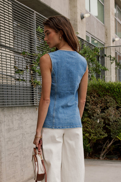 Lyra Denim Vest - FINAL SALE