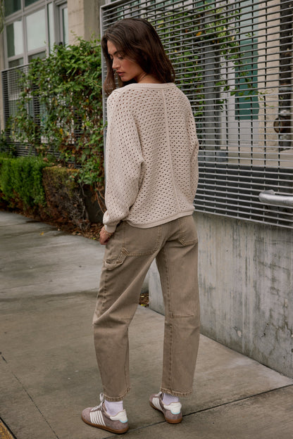 Scottie Barrel Jeans in Tan - FINAL SALE