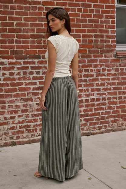 Mayson Wide Leg Pants in Olive - FINAL SALE
