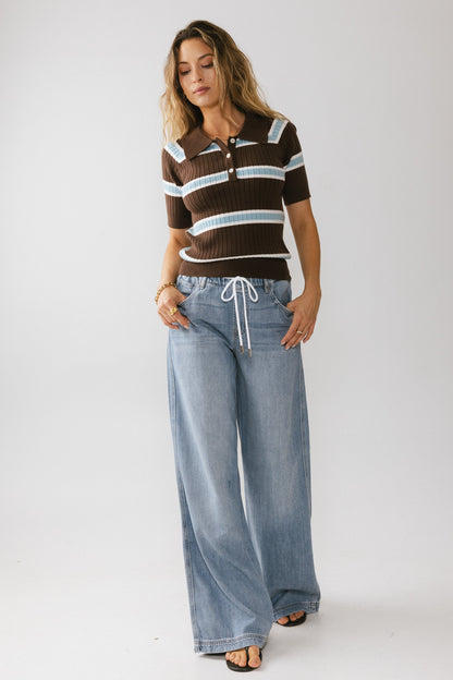 Taylee Striped Sweater in Brown - FINAL SALE