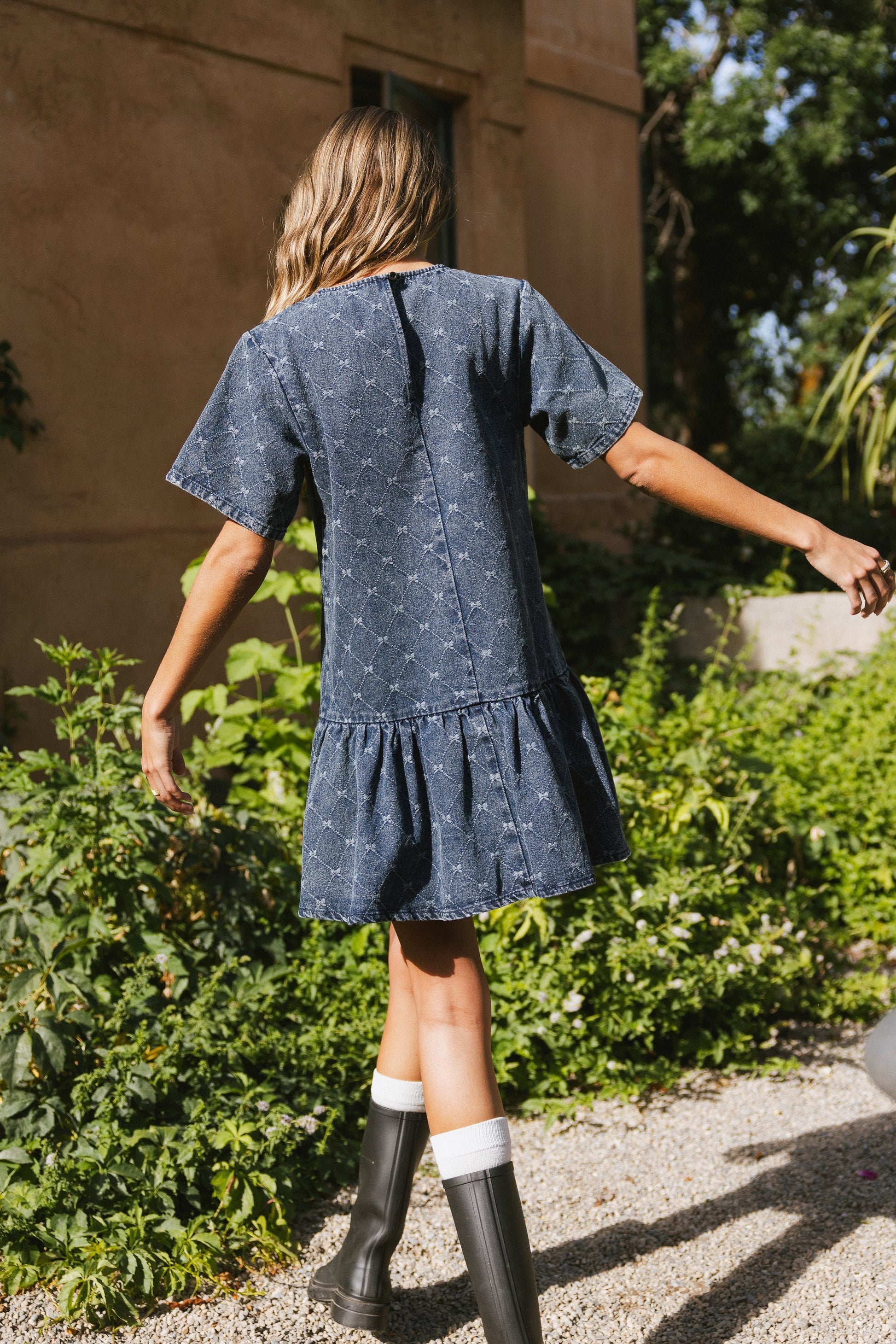 Zaida Bow Baby Doll Dress - FINAL SALE
