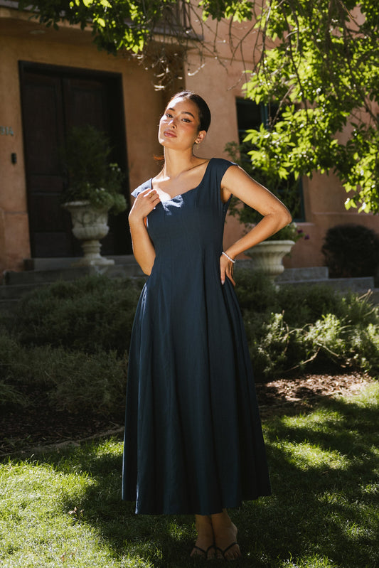 Colin Midi Dress in Navy - FINAL SALE