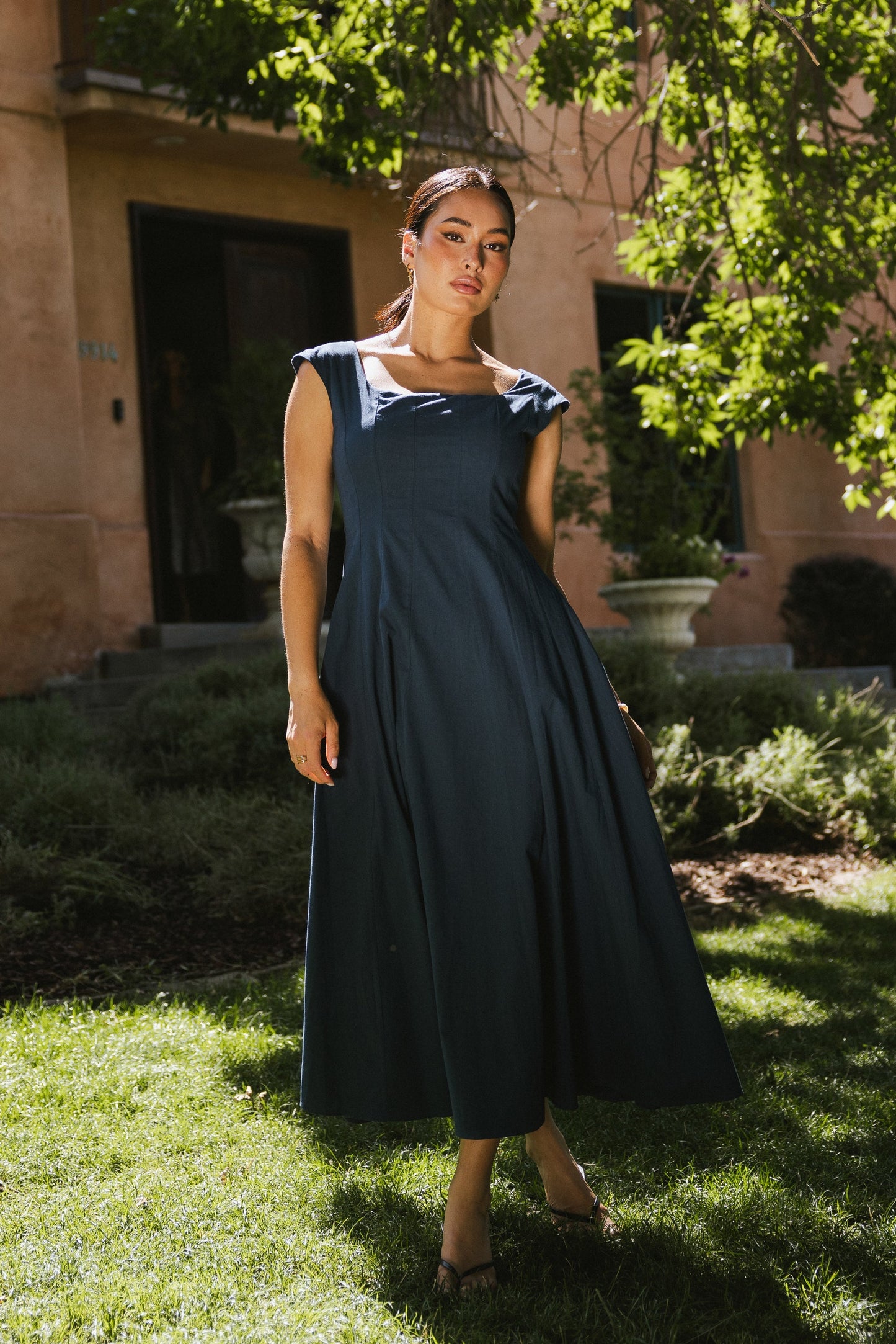 Colin Midi Dress in Navy - FINAL SALE