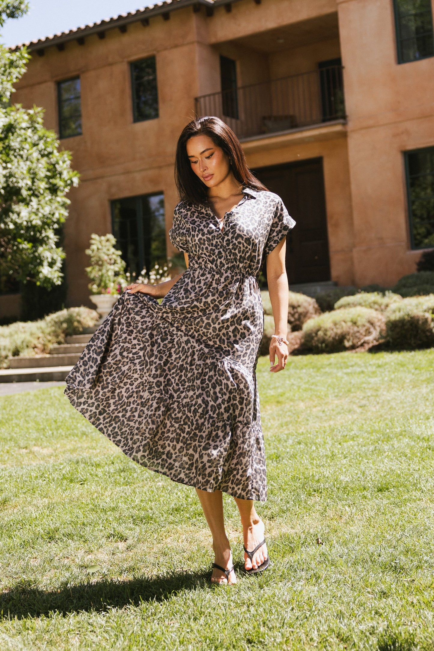Ayda Leopard Midi Dress - FINAL SALE