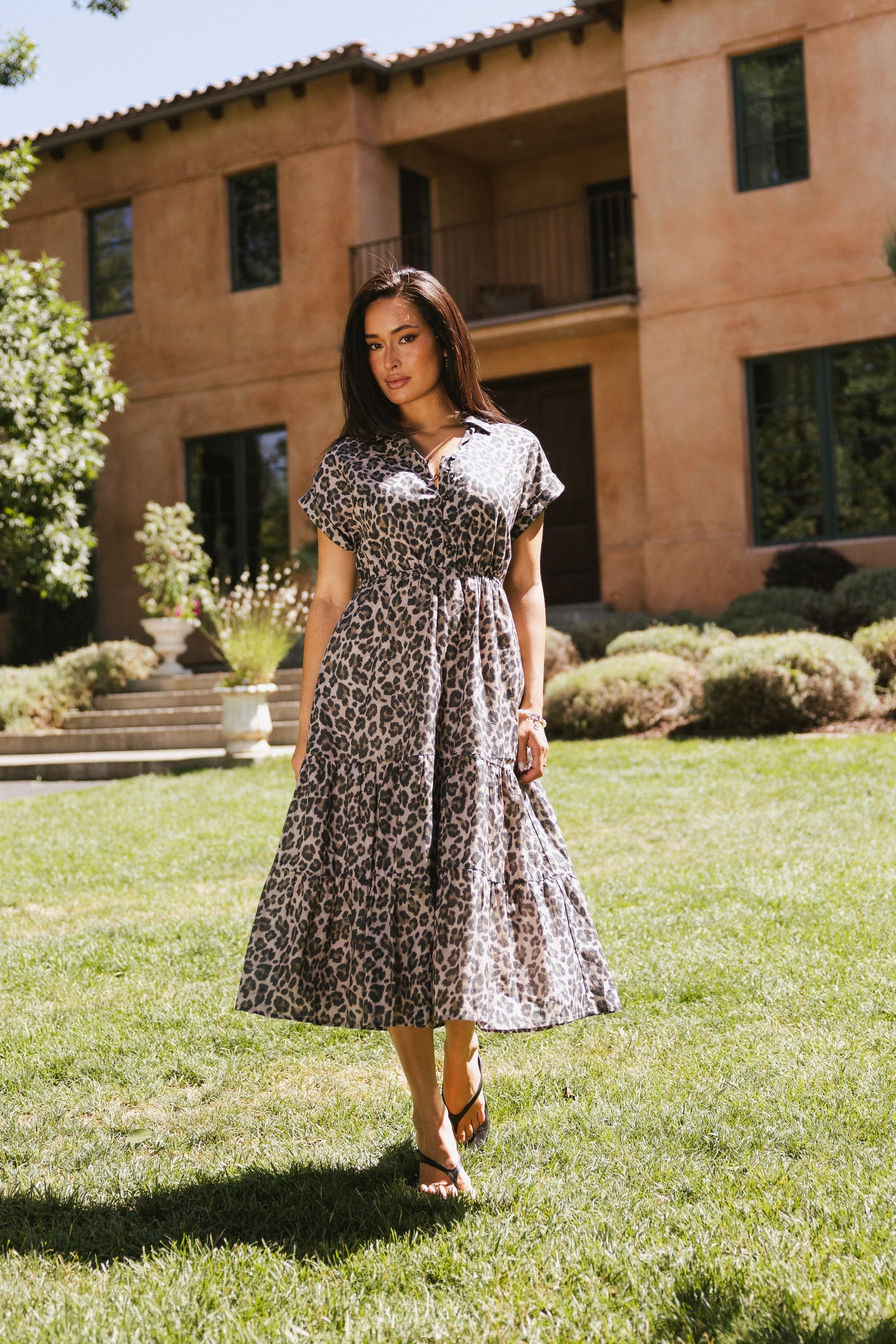 Ayda Leopard Midi Dress - FINAL SALE