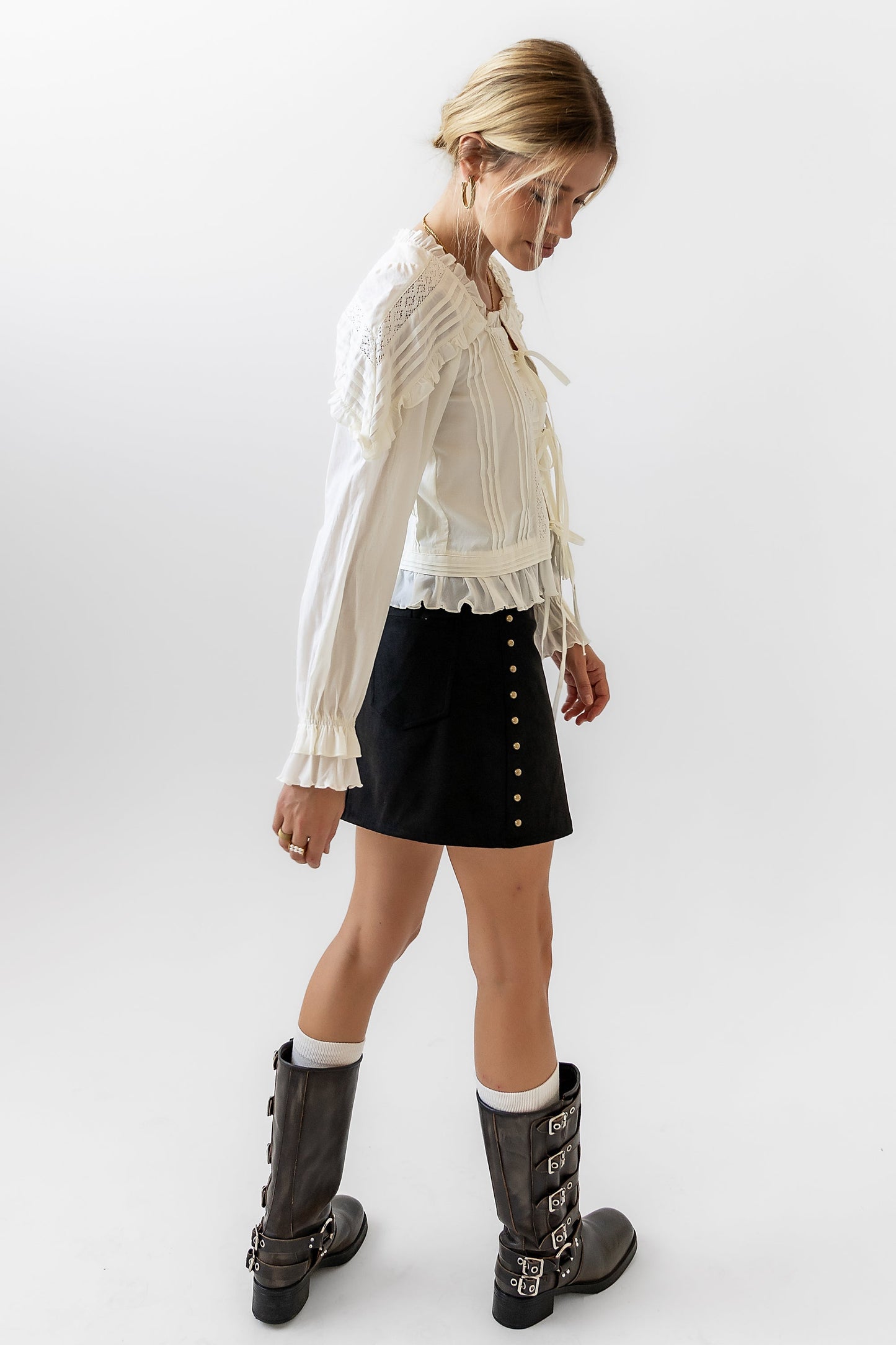 Kori Studded Mini Skirt in Black - FINAL SALE