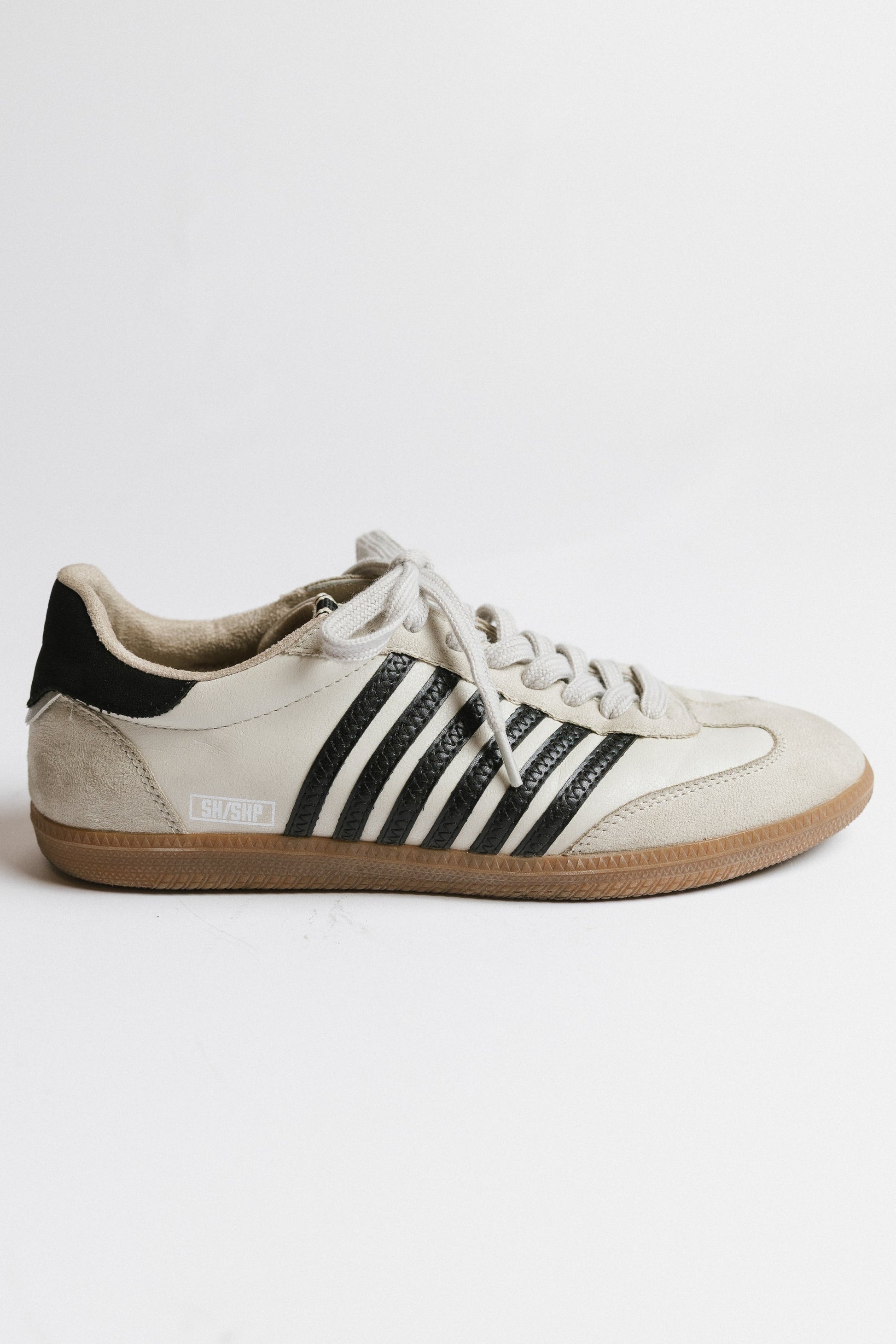 Stevie Striped Sneaker in Black