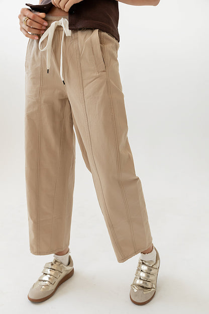 Khai Cropped Pants in Tan - FINAL SALE