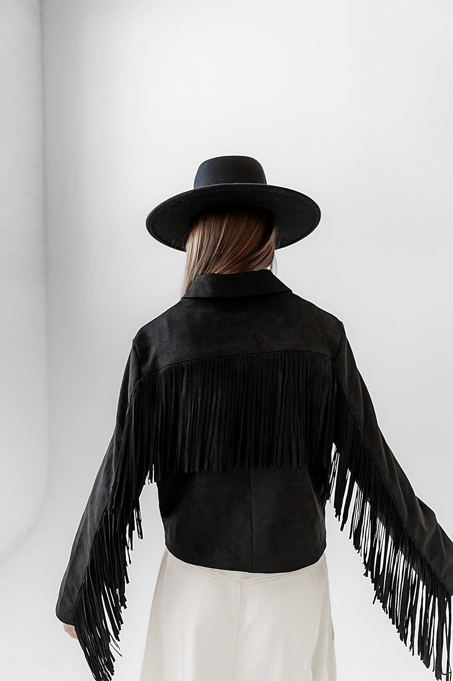 Bridget Fringe Jacket in Black