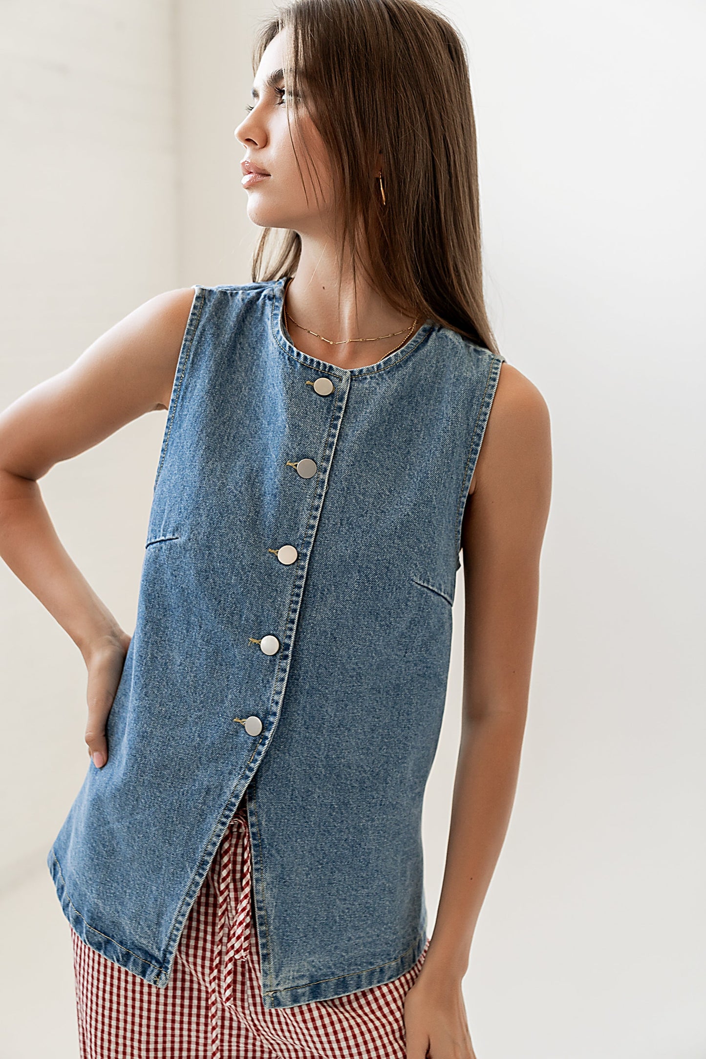 Lyra Denim Vest - FINAL SALE