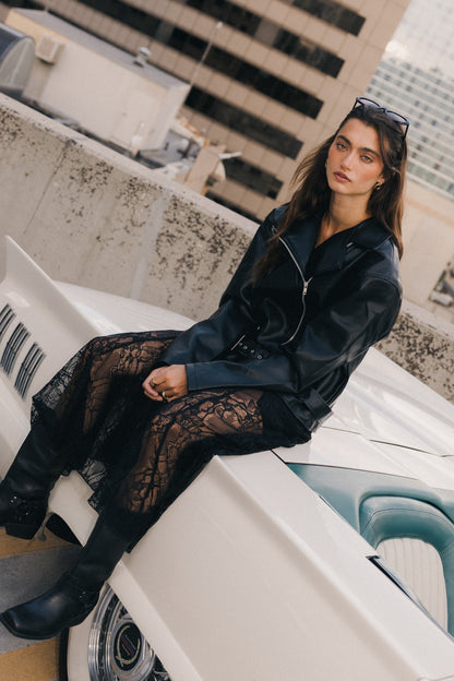Tatum Lace Maxi Skirt in Black - FINAL SALE