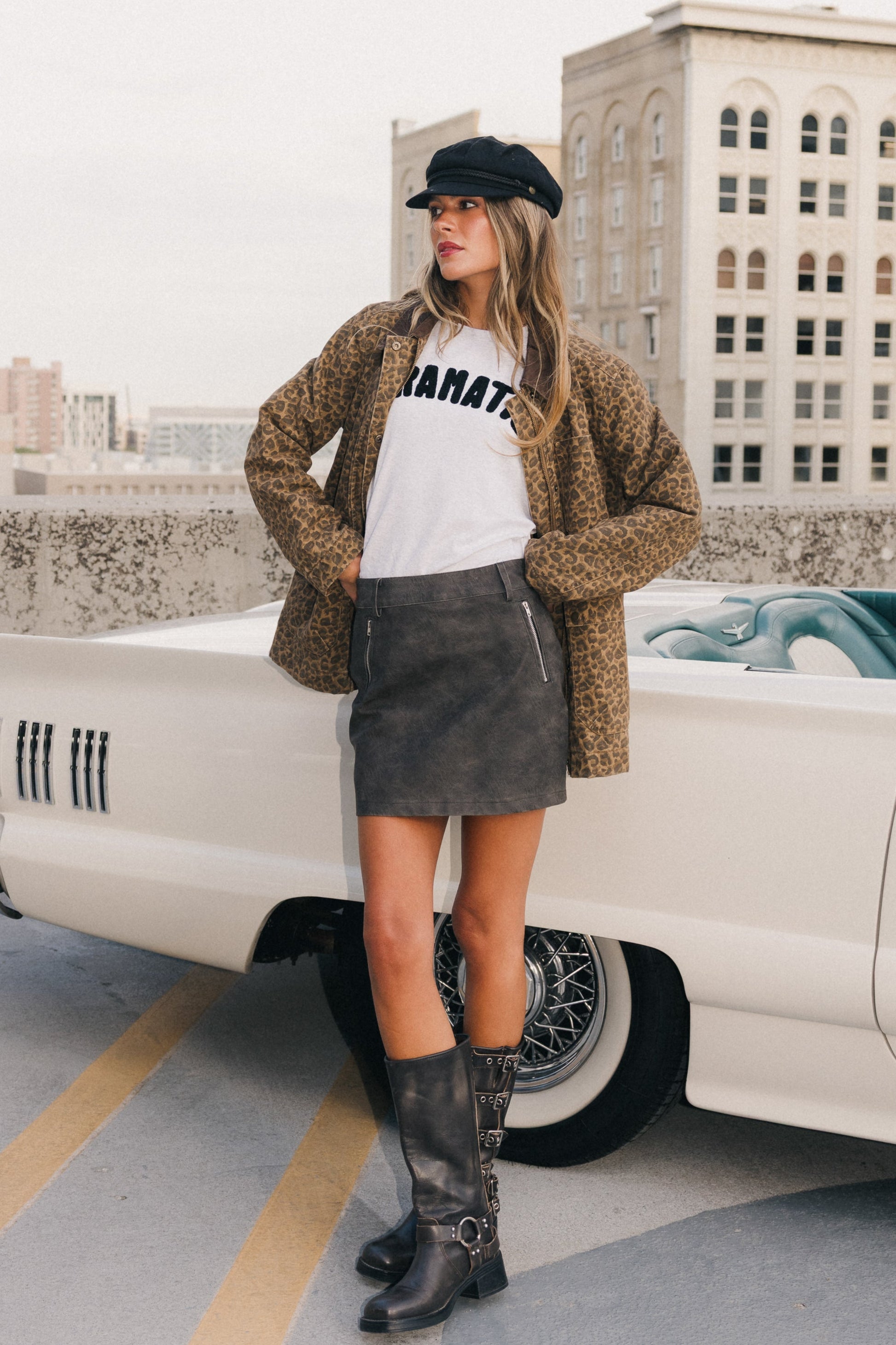 Ruthie Leather Mini Skirt - FINAL SALE