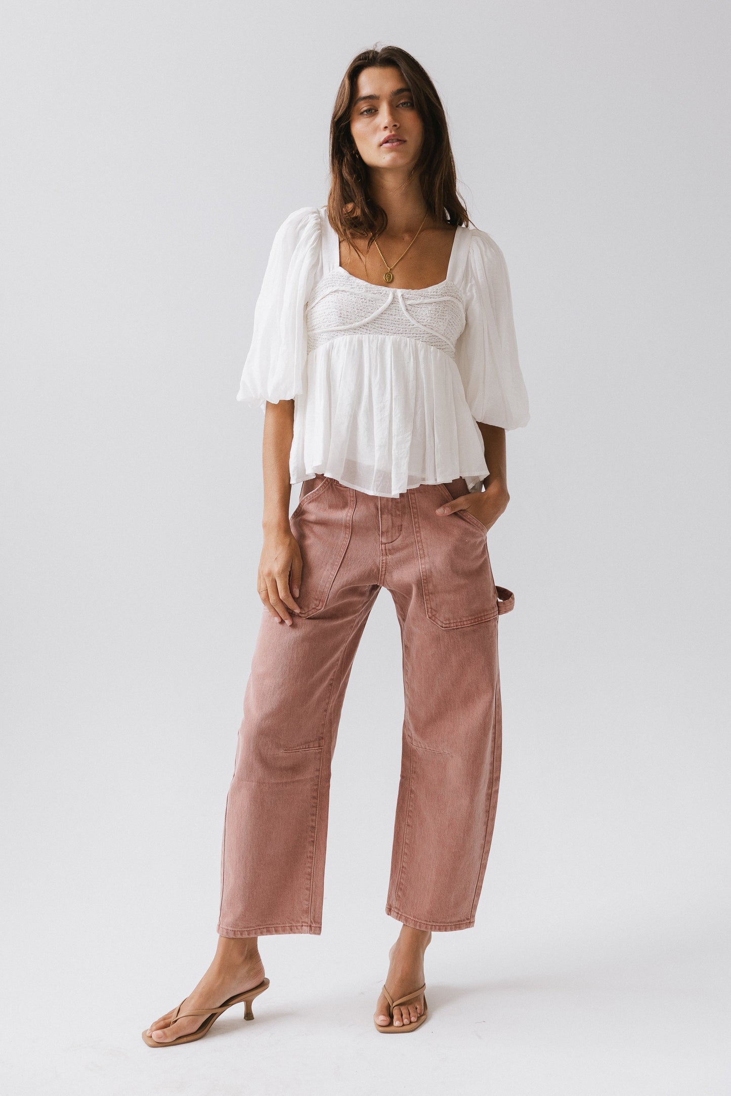 Scottie Barrel Jeans in Mauve - FINAL SALE