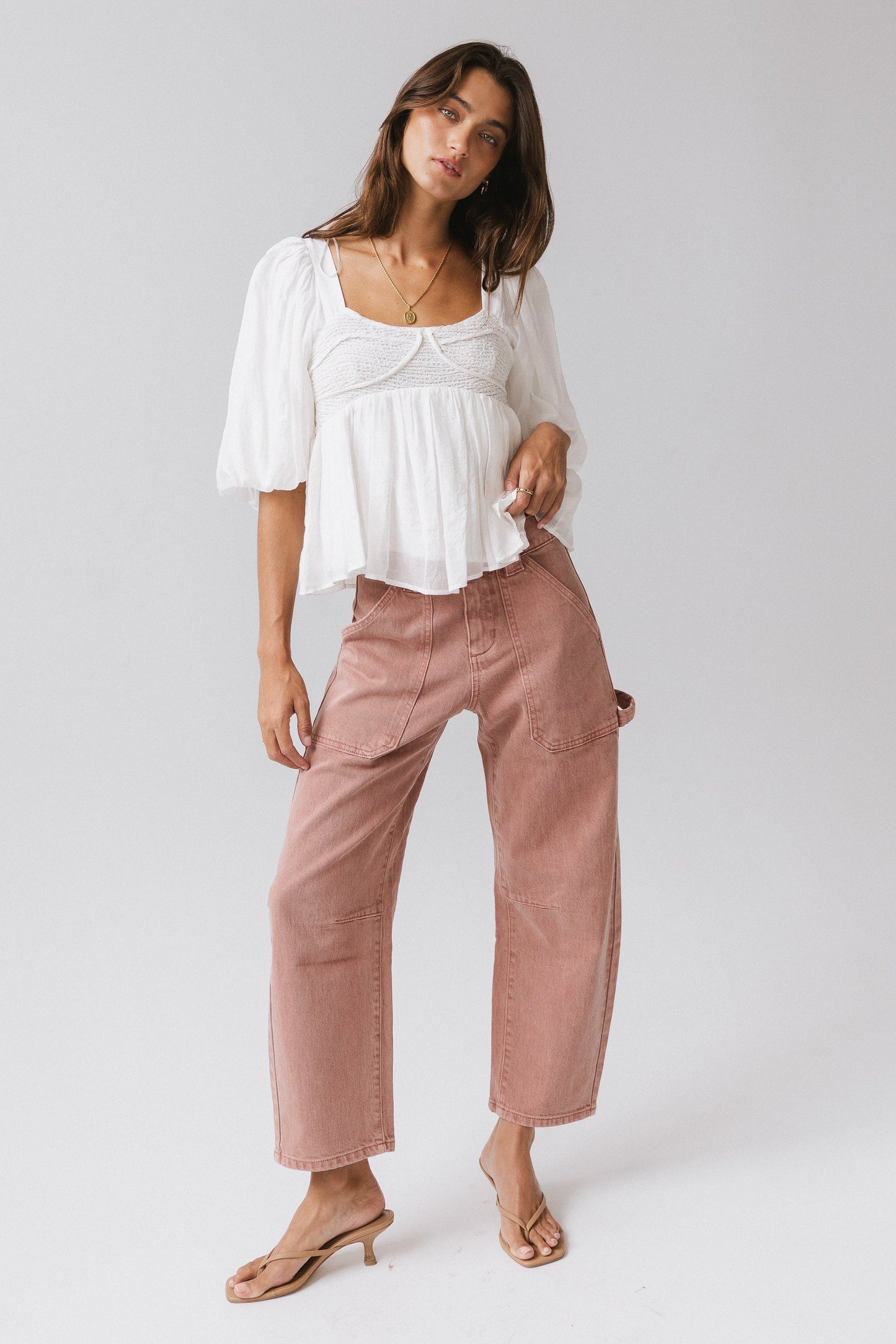 Scottie Barrel Jeans in Mauve - FINAL SALE