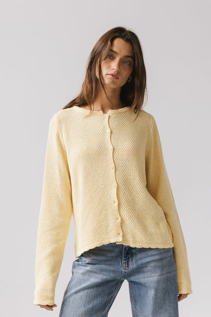 Azuline Knit Cardigan in Yellow - FINAL SALE