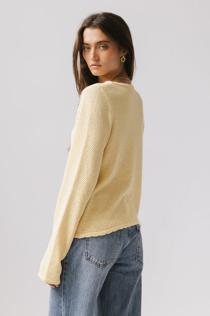 Azuline Knit Cardigan in Yellow - FINAL SALE