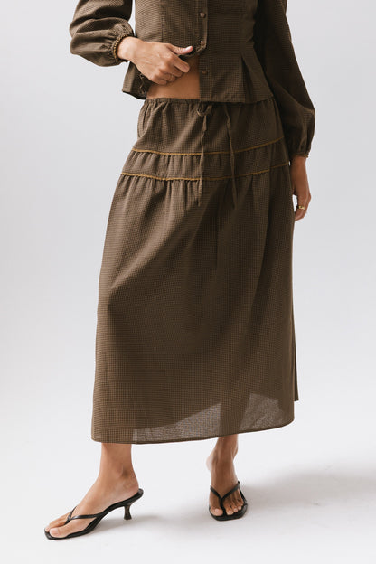 Keira Gingham Midi Skirt - FINAL SALE