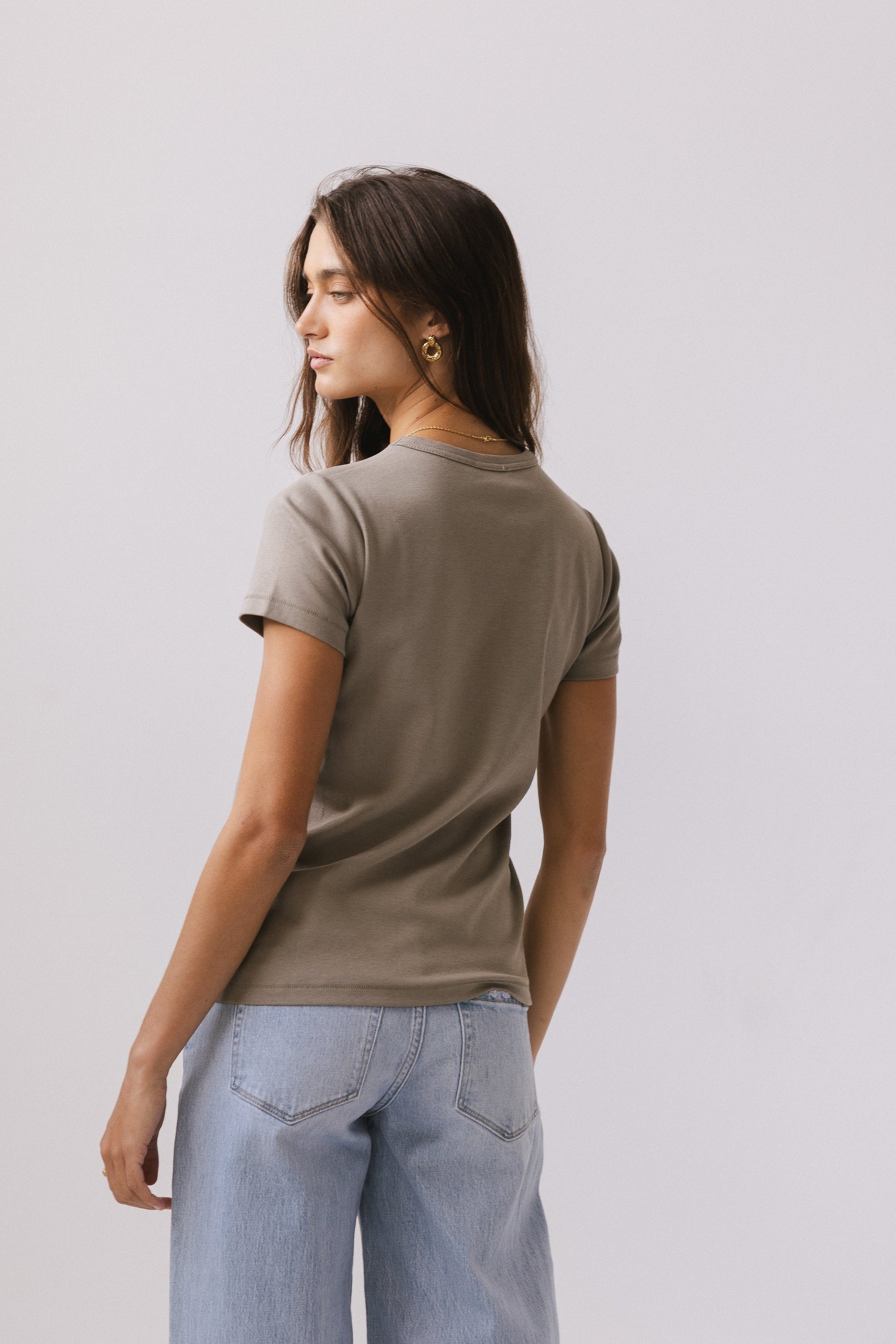 Mckenna T-Shirt in Taupe - FINAL SALE