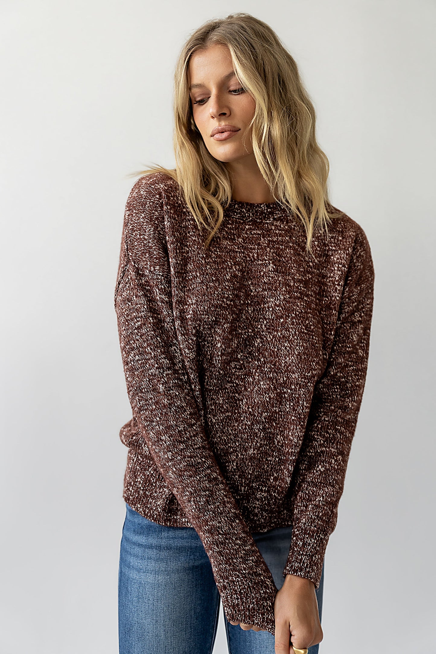 Daphne Knit Sweater in Brown - FINAL SALE