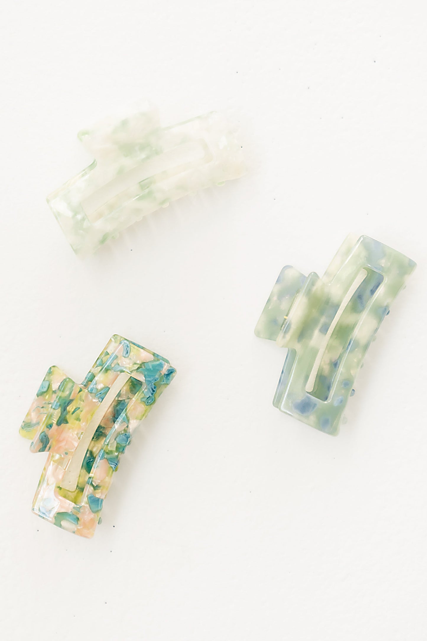 Allie Inlay Claw Clip in Blue - FINAL SALE