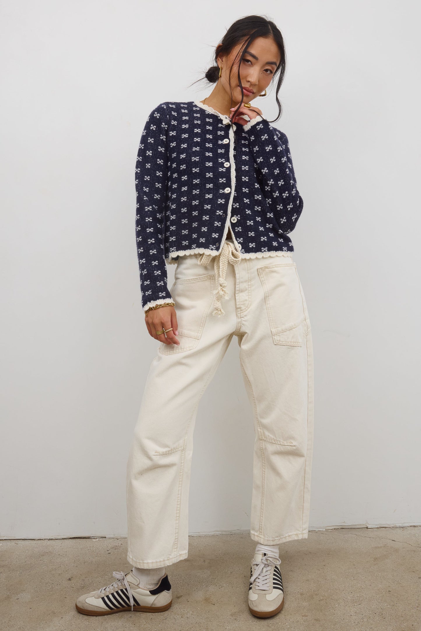 Jocelyn Barrel Jeans in Cream - FINAL SALE
