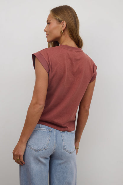 Arlo Top in Brick - FINAL SALE