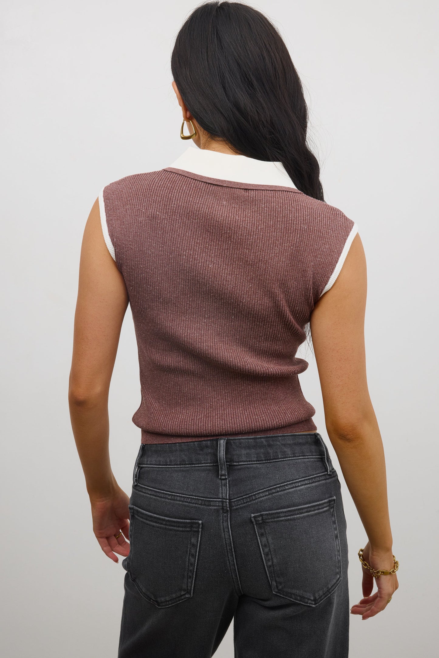 Becca Ribbed Top in Plum
