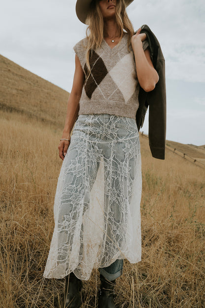 Jessie Sweater Vest in Taupe - FINAL SALE