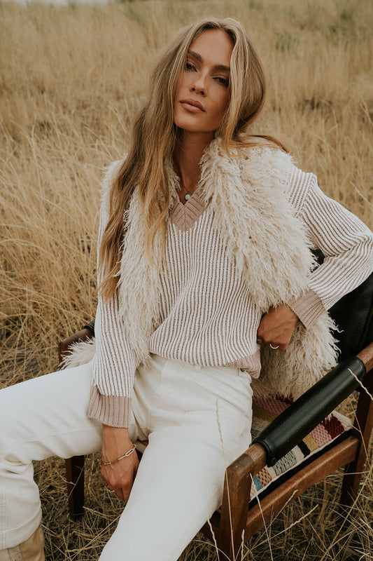 Glinda Knit Sweater in Brown - FINAL SALE