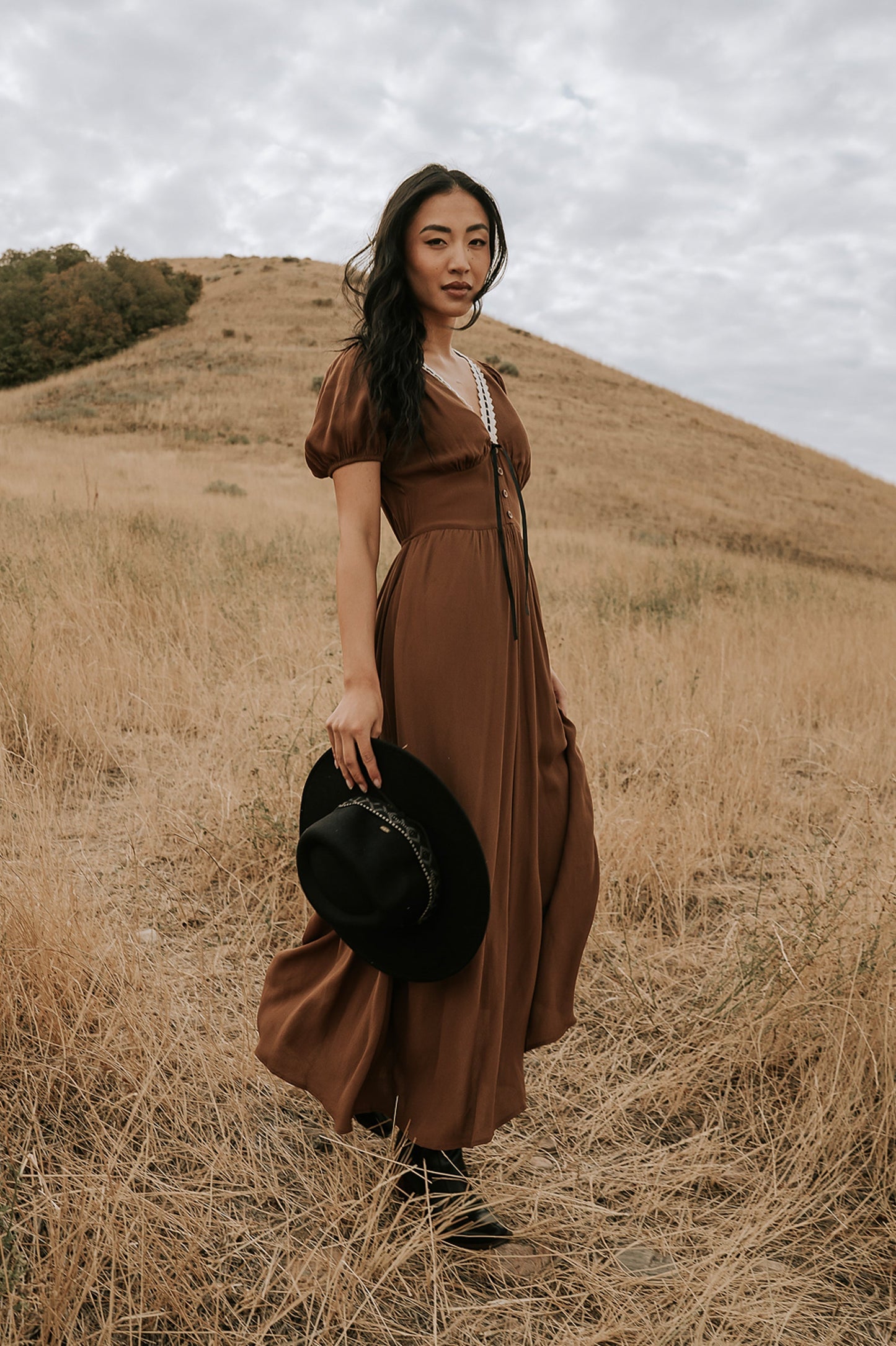 Kaydence Maxi Dress in Brown - FINAL SALE