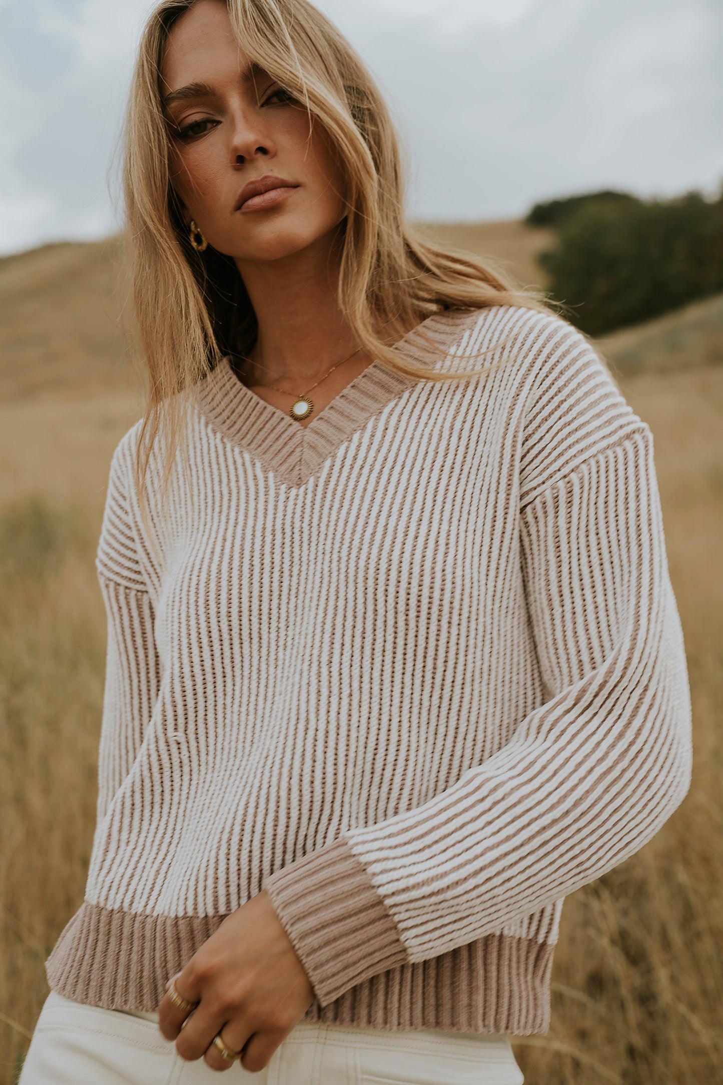 Glinda Knit Sweater in Brown - FINAL SALE