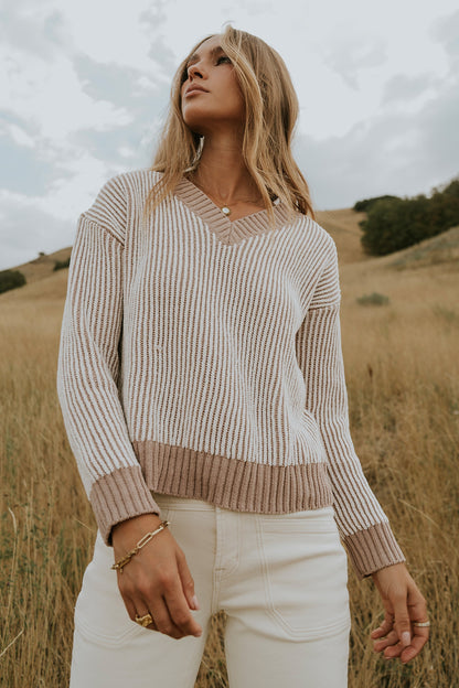 Glinda Knit Sweater in Brown - FINAL SALE