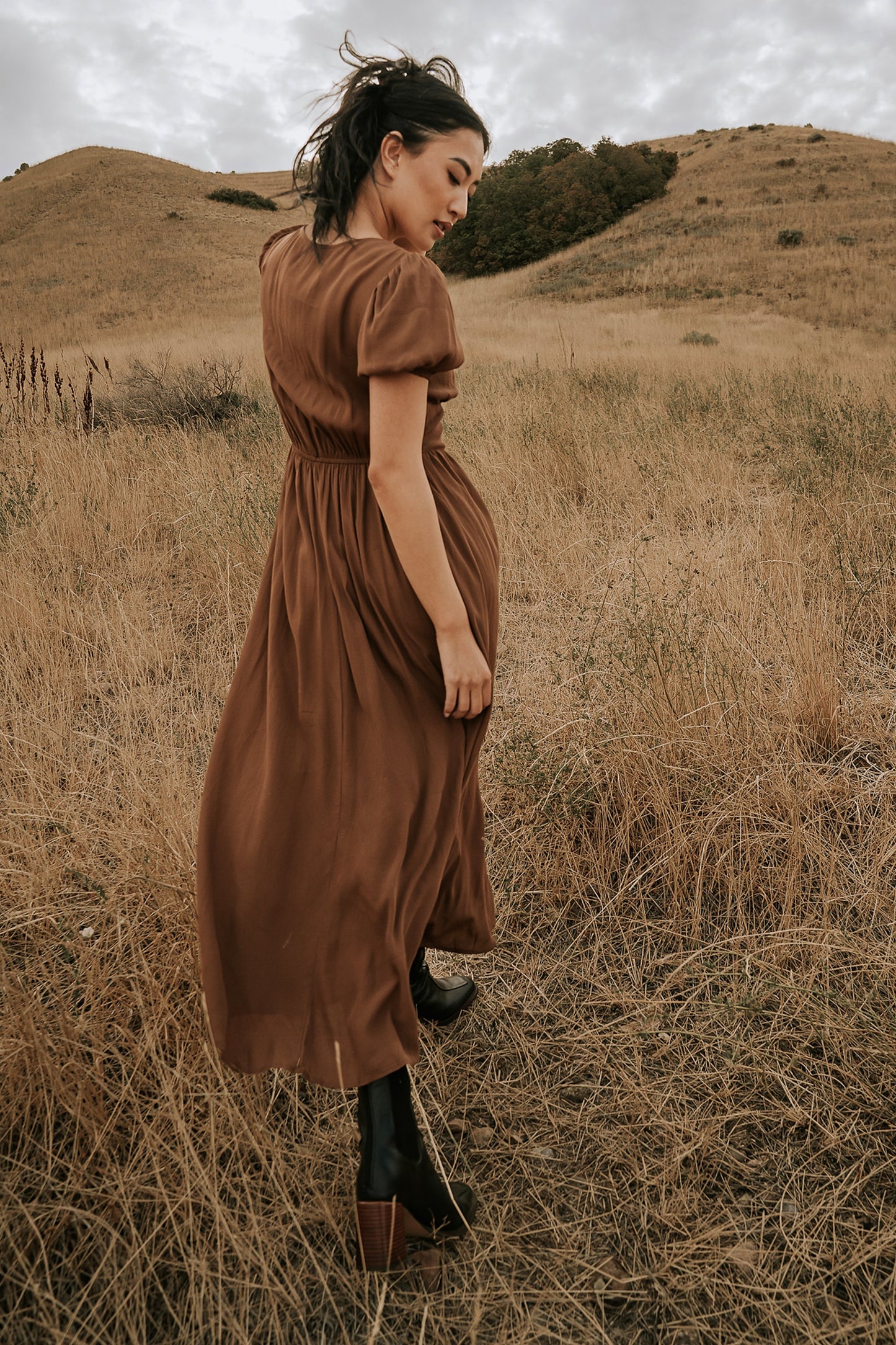 Kaydence Maxi Dress in Brown - FINAL SALE