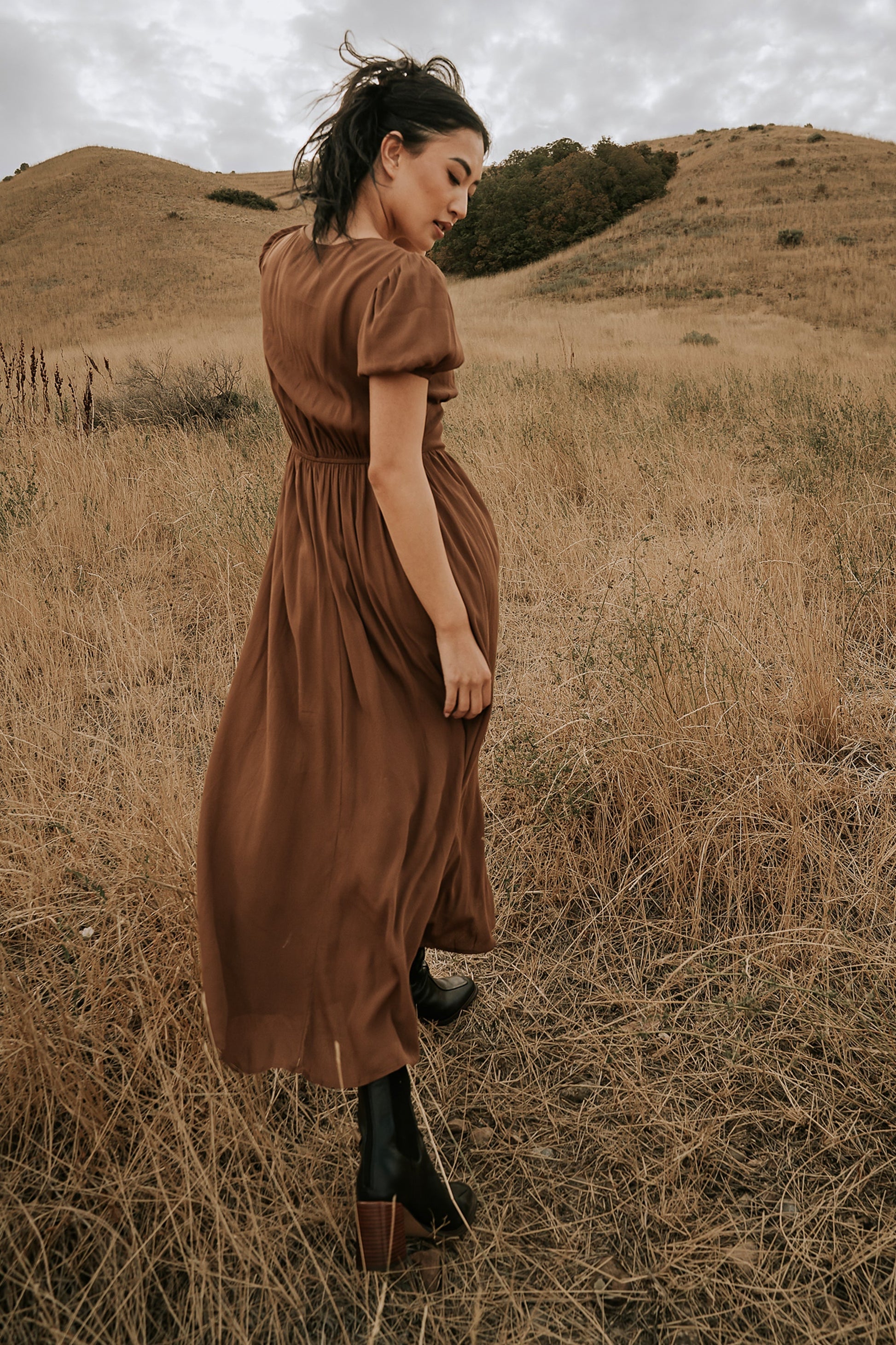 Kaydence Maxi Dress in Brown - FINAL SALE