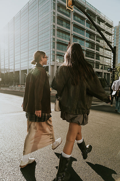 Carly Vegan Leather Jacket in Brown - FINAL SALE
