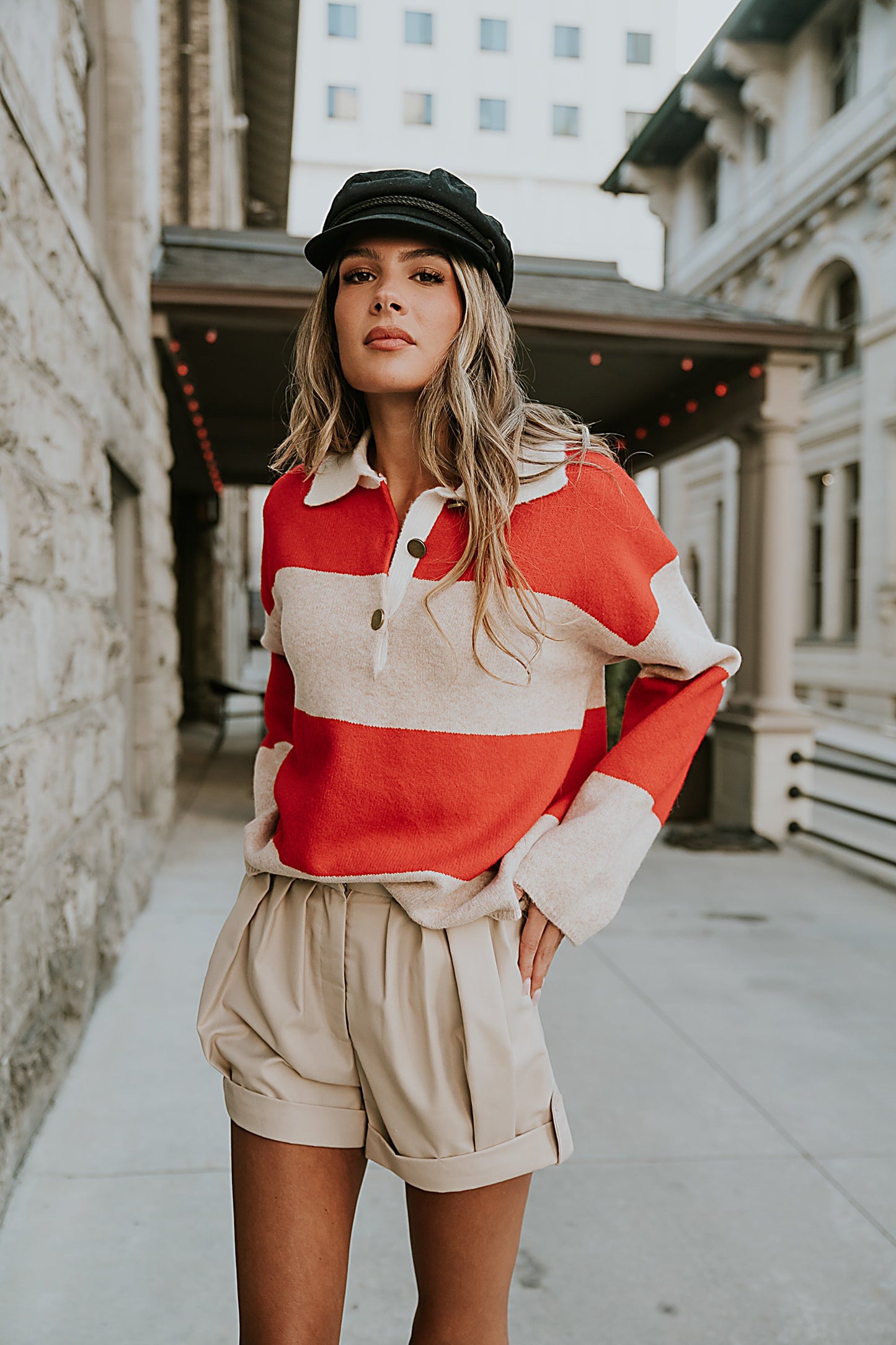 Kenzie Striped Sweater in Red - FINAL SALE