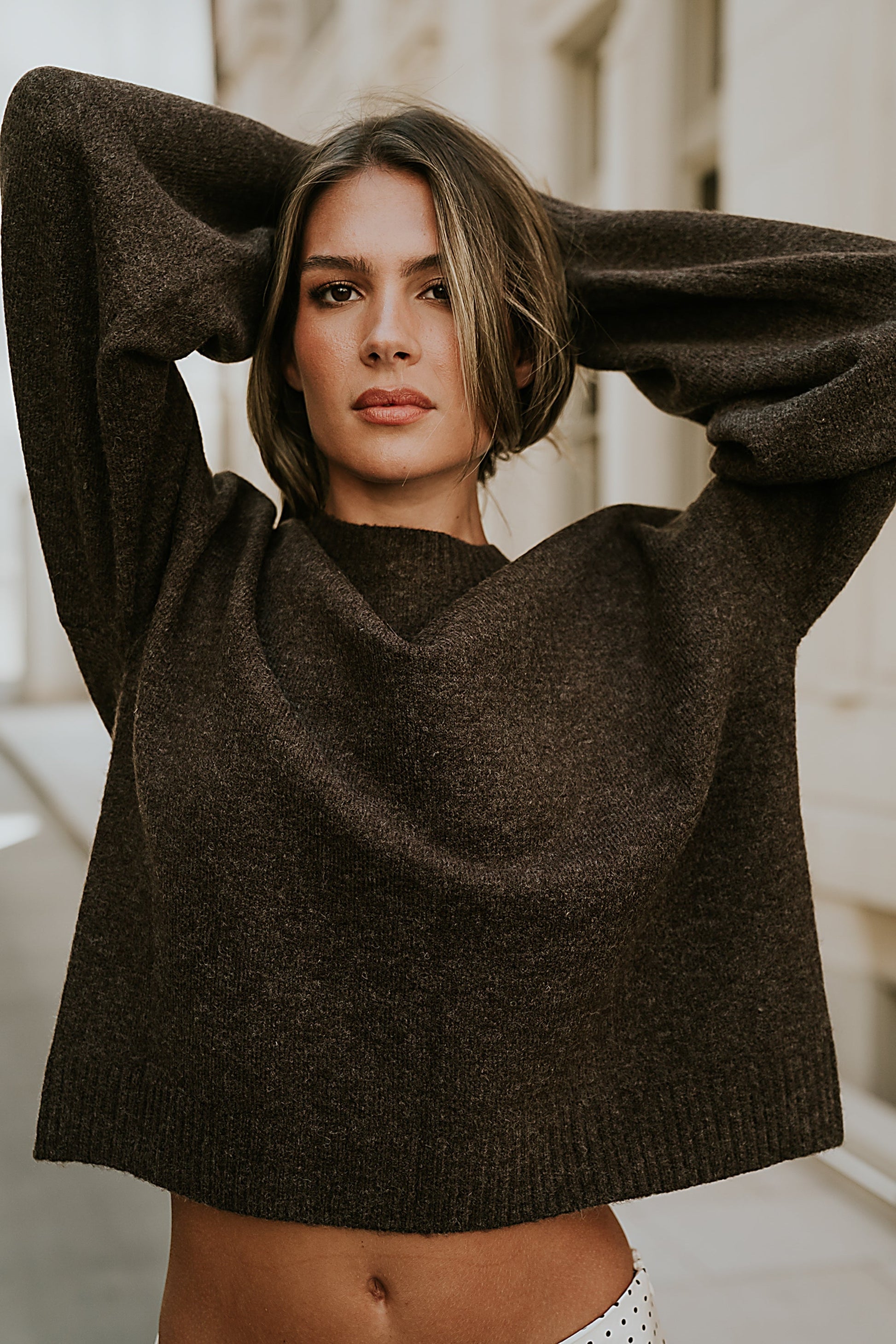 Josey Oversized Sweater in Brown - FINAL SALE