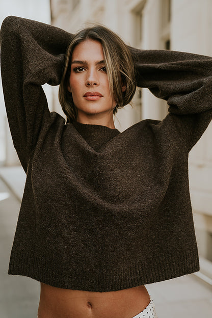 Josey Oversized Sweater in Brown - FINAL SALE
