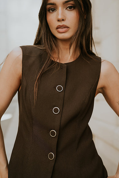 Penny Button Up Vest - FINAL SALE