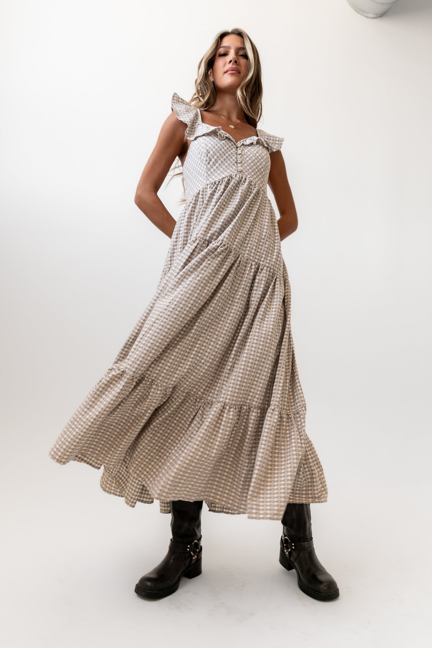 Salome Gingham Maxi Dress - FINAL SALE