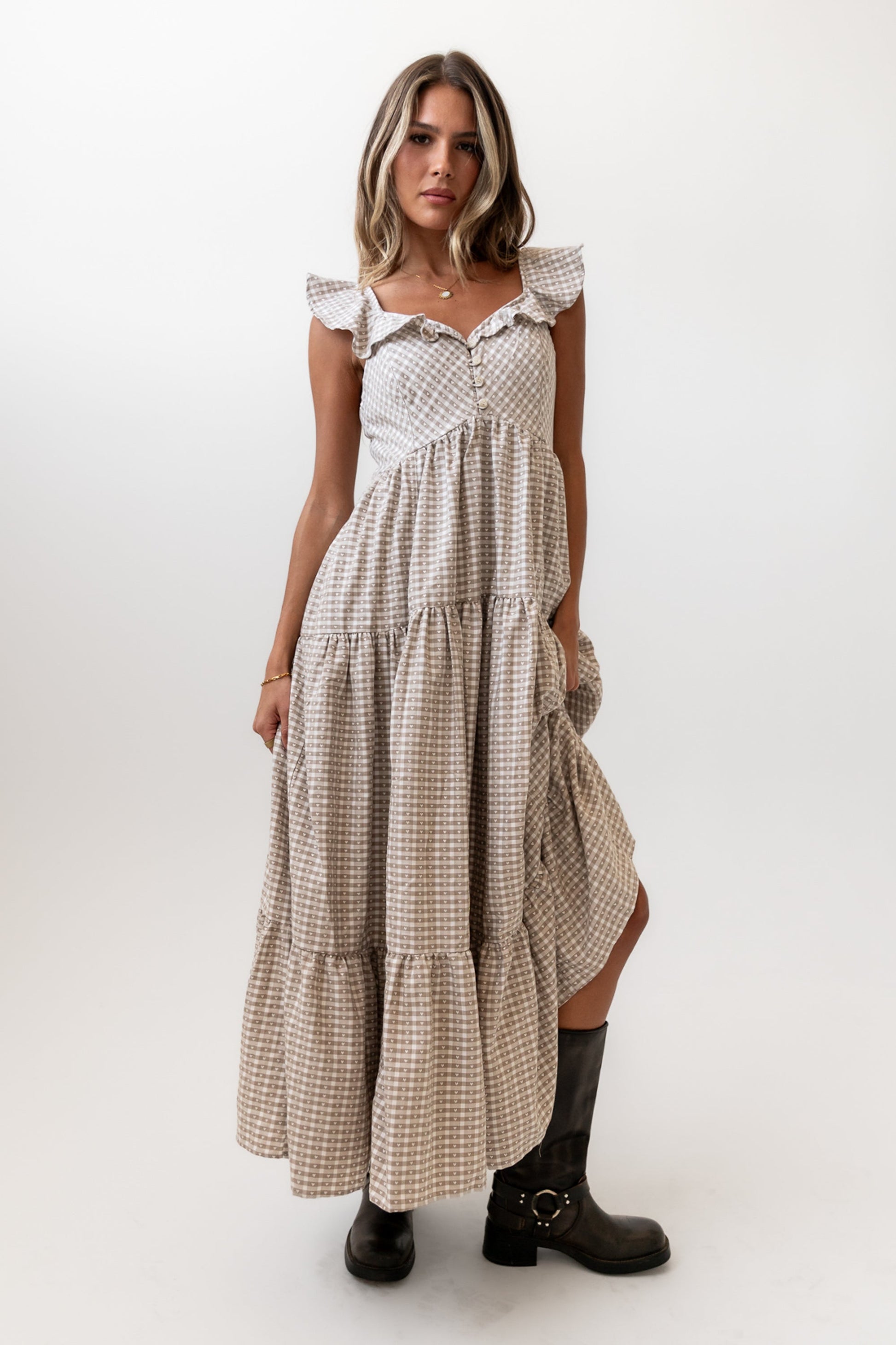 Salome Gingham Maxi Dress - FINAL SALE
