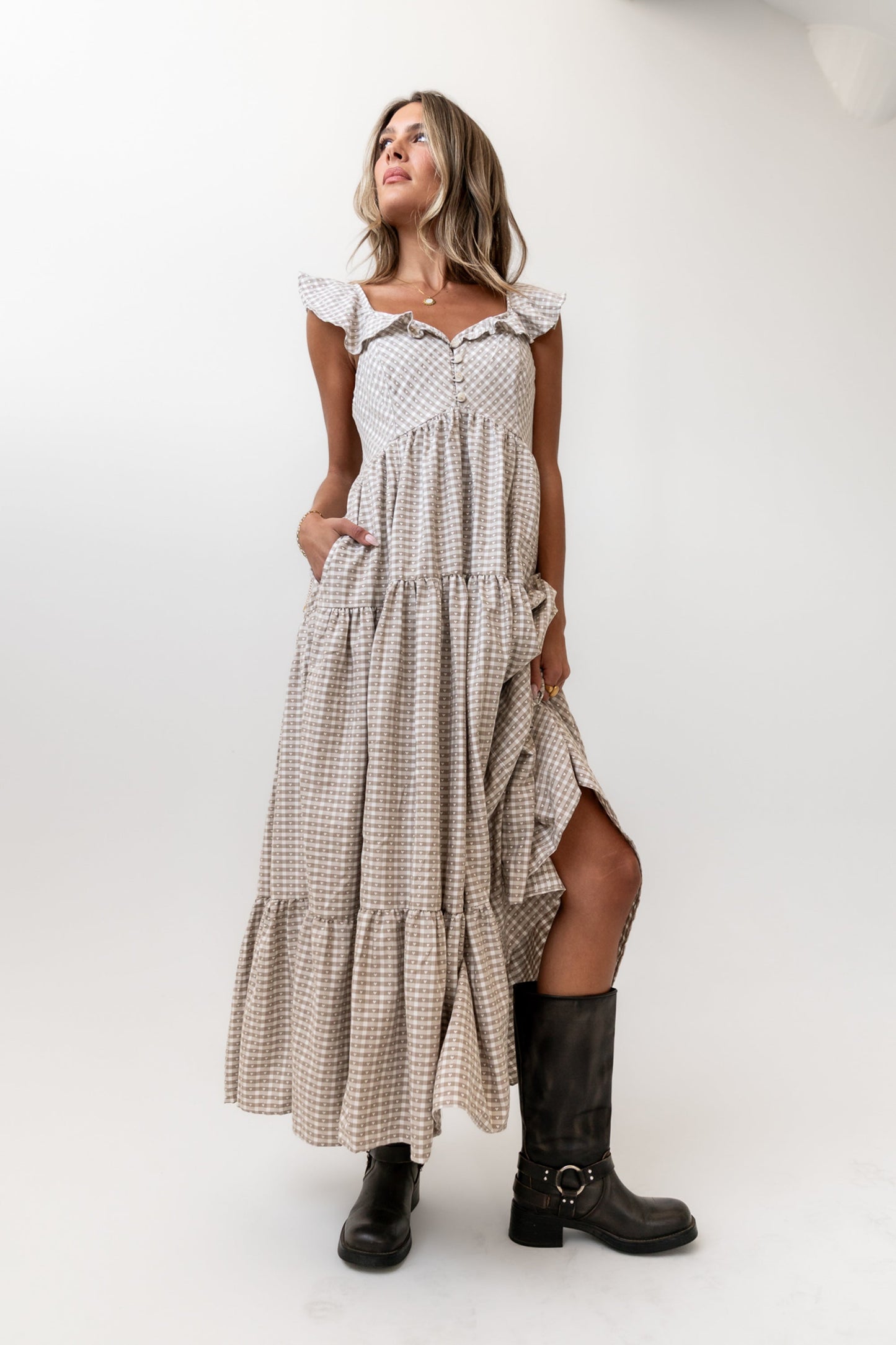Salome Gingham Maxi Dress - FINAL SALE