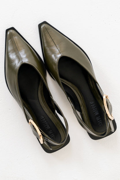 Steve Madden Shay Slingback Flats in Olive