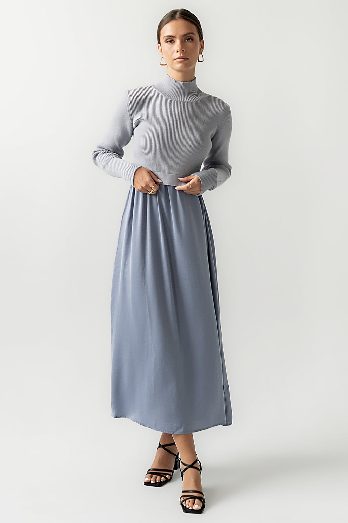 Zeda Midi Dress in Blue - FINAL SALE