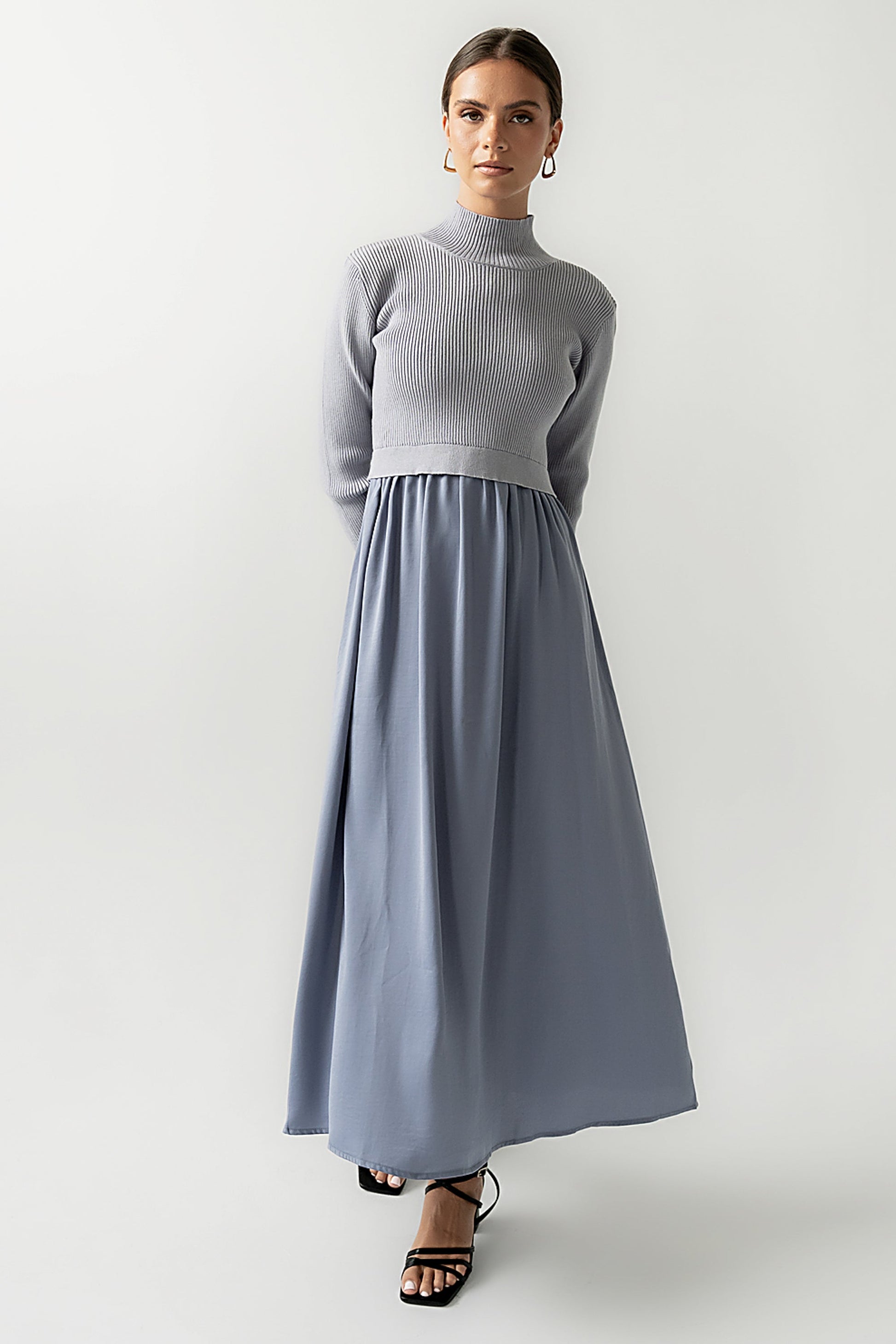 Zeda Midi Dress in Blue - FINAL SALE