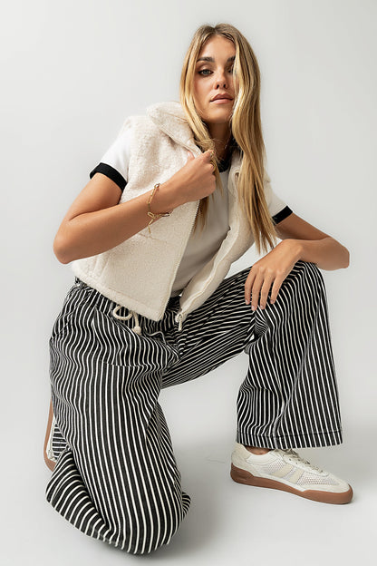 Nolan Puffer Vest in Ivory - FINAL SALE